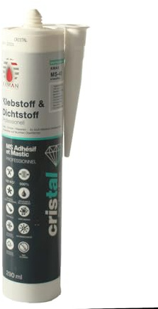 KAMAN - KMAX MS-Polymer Kleb- und Dichtstoff, elastischer Montagekleber & Dichtmasse, für Bau, Sanitär, Pool & Untergründe, überstreichbar, wasserfest, 290 ml (KMAX MS-40 Universal)