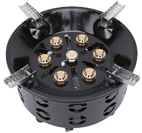 Oreilet Estufa Portátil con Quemador de Propano, Estufa Gas con un Solo Quemador Wok con Manguera Extendida, Bolsa de Transporte, Portátil para Acampar para Cocinar Al Aire