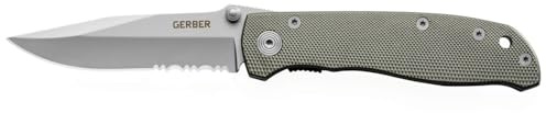 Gerber Gear Air Ranger Folding Pocket Knife for Hunting and Outdoors, Serrated Edge Blade, Grey