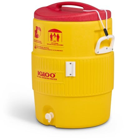 IGLOO Dispositivo di raffreddamento industriale della bevanda da 10 galloni, giallo/rosso/bianco