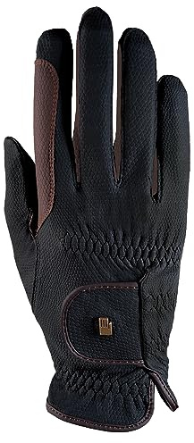 Roeckl Sports Reithandschuh Malta, Turnier Sommer Handschuh, Schwarz/Mokka 9