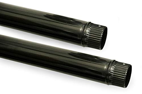 Tubería en color negro vitrificada a 900°C - Ø120mm - 1 metro - para conductos de estufas y chimeneas