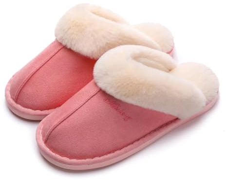 SincereWay Kvinnors Plush Hem Tofflor Mysiga för Inomhus och Utomhus Sovrum