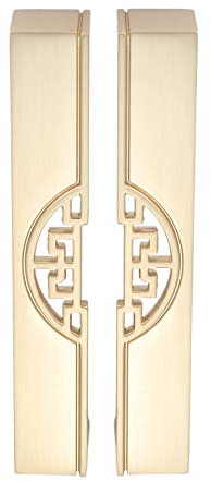 Mgoodoo 2 Stück Möbelgriffe Griff Schrankgriff Schranktür Schubladenzüge Möbelschränke Kleiderschränke Zinklegierung Lochabstand 128 mm Gold