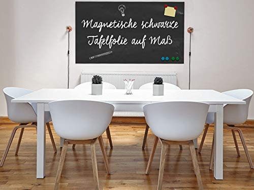Magnetische Tafelfolie | für Kreide & Kreidestifte | selbstklebend | magnetisch | viele Größen | Kreidetafel Magnet Klebefolie (120x60cm)
