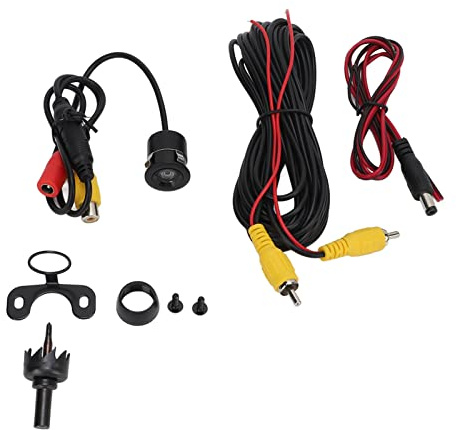 Keenso Auto Rückfahrkamera, Auto 12V Einparkhilfe Rückfahrkamera, Nachtsicht, Wasserdicht, 170° Weitwinkel, mit 18,5 Mm Kabel
