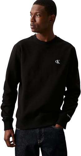 Calvin Klein Men Ck Essential Sweatshirt no Hood, Black (Ck Black), 3XL