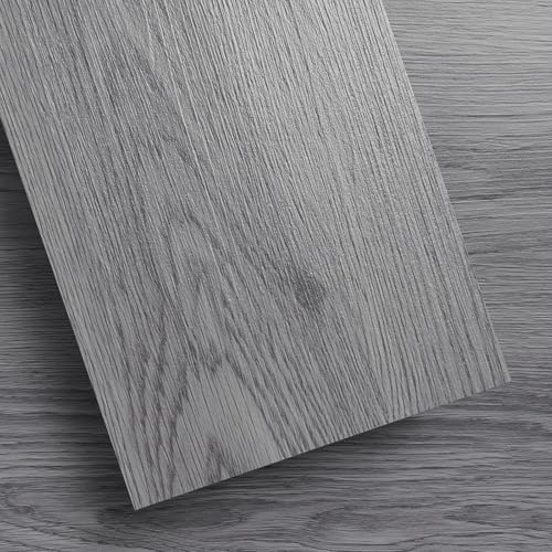 Vinyl Flooring - Lino Flooring,Peel and Stick Floor Tiles Self Adhesive Vinyl Flooring,2.0mm 7 Planks Waterproof,for Kitchen Living Room Floor Planks (1m²,Washed Grey)