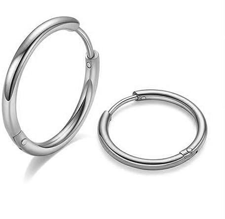 Artskin Gold Hoop Earrings Huggie Frauen Ohrringe Titan Hypoallergen Lightweight Ohrringe für empfindliche Ohren Knorpel Helix Lobes Hinged Tragus Ohr Silber Hugging Hoop Earrings
