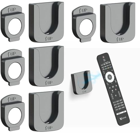 Viilich 4 Stück Starker Magnethalterung Fernbedienungshalter,Universal-Fernbedienungshalter,Medien-Organizer, selbstklebende Aufbewahrungsbox, Mini-Aufbewahrungsbox für Zuhause und Büro(Schwarz)