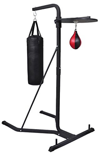 ZEYUAN Box Sandsack 2 Wege, Speedball Boxen, Boxbirne, Boxstand Mit Halter, Box-Speedball, Sandsack Boxen