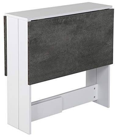 RELOVE Bartisch aus Holz (MDF), Stehtisch, Eisen, Beistelltisch mit klappbaren Flügeln, für 2 bis 4 Personen (103 x 76 x 73,4 cm (Beton))