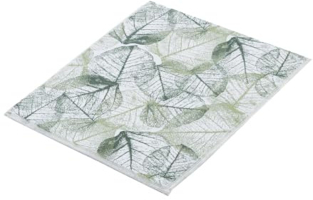 Kleine Wolke Badteppich Selva Forest 50 x 60 cm | OEKO-TEX zertifiziert, besonders weich, rutschhemmende Unterseite, für Fußbodenheizung, maschinenwaschbar, 100% Polyester