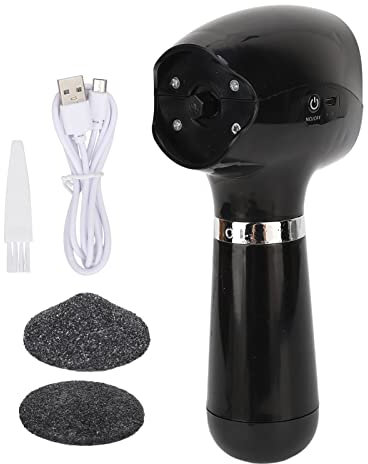 Elektrischer Fußschleifer, Nano-Glas, Elektrischer Hornhautentferner, USB-Peeling, Fußkallus, Abgestorbene Haut, Entferner, Pediküre-Werkzeuge, Fußpflege Für Fersen(Schwarz)