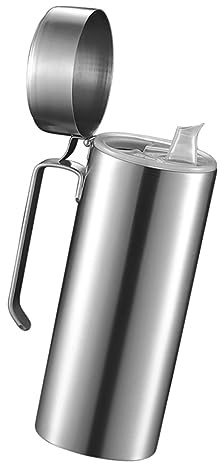 Zerodeko Speiseölspender Sieb 600 Ml Edelstahl-ölkanne Öl-würzflasche Auslaufsicher Leicht Zu Tragen