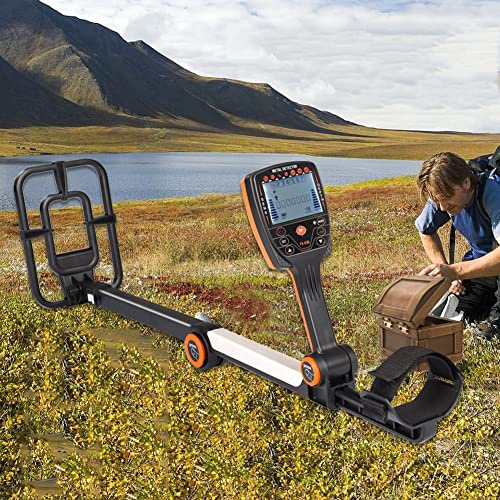 Pinpointer per Metal Detector Pieghevole, Metal Detector Regolabili ad Alta precisione con Pinpoint, Bobina di Ricerca Impermeabile da 9,8, Ricerca Ideale per rilevare Oro, Monete