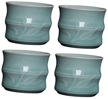 Cabilock 4 Piezas Taza De Té De Kung Fu Taza De Té Antigua Taza De Agua Tazas De Porcelana China Taza De Té Pequeña Decorativa Taza De Café Vintage Accesorios Familiar Cerámica