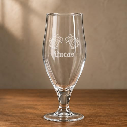 Wanapix | Copa de Cerveza Personalizada Brindis | 50 cl. | Vaso Grabado | Copa Ecológica Libre de Plomo, Regalo Original para Cerveceros