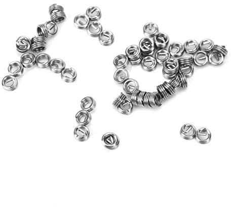 50Pcs Wire Thread Insert M1 6 X 0 35 Threaded Repair Sleeve Reducer Nut Fastener Inserts Screws Sleeve Bushing Inserts (1D)