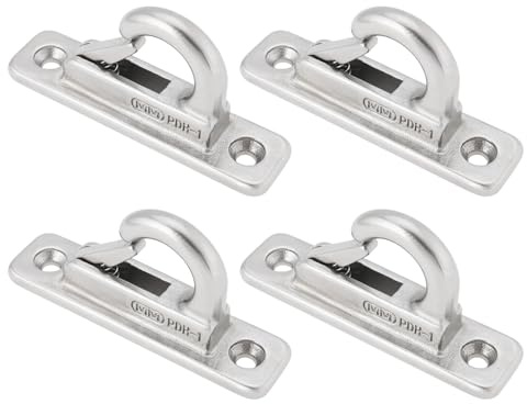 Create idea 4 Pezzi Ganci per Parabordi Marini in Acciaio Inossidabile 304 Ganci per Parabordi Marini Ganci per Barche Ganci A Molla per Rimorchi di Barche 70x17mm