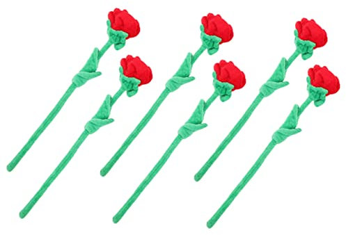 PRETYZOOM Ramo de Rosas Artificiales de Peluche Realistas Y Flexibles para Decoración del Hogar