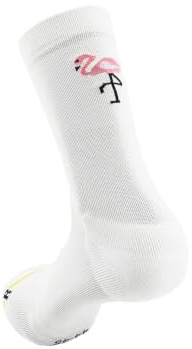 ROLLO SOCKS Run 2.0 - Flamingo, Laufsocken mit gezielter Kompression, Running, Sprunggelenk stützend, Bandage Fußgelenk, Sportsocken, Größe M (40-43)