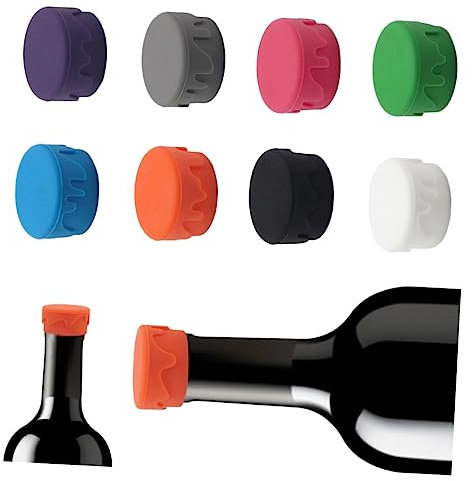 Cabilock 16-Piece Silicone Wine Stoppers Set Reusable Bottle Sealers for Wine and Beer Multi-Color Leak-Proof Drink Preserver for Parties and Events
