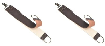 Juego de 2 correas de cuero para afilar, correa de cuero duradera para afeitar