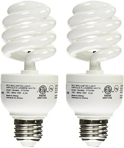 Exo Terra Natural Light, Vollspektrum-Tageslichtlampe, Kompakte Lampe mit idealem Tageslichtspektrum für alle Reptilien und Amphibien, 13W, Fassung E27 (Packung mit 2)