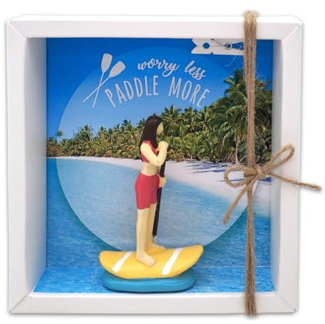 ZauberDeko Geldgeschenk Stand Up Paddler Frau Meer Paddling Board Gutschein Verpackung Urlaub Geburtstag