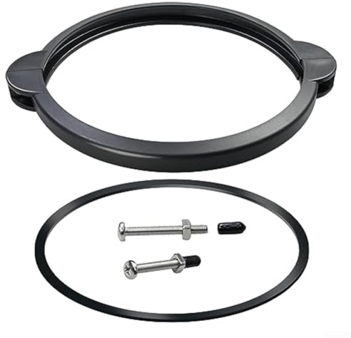 für Intex für SF90110-1 Schwimmbad Filterpumpe Klemmmanschette Ersatzteil mit O-Ring Dichtung für 10 Zoll Sandfilteranlage Metall Schraubmuttern schwarz