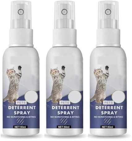 Genérico Spray antiarañazos para Gatos, para Entrenamiento de Comportamiento y protección de Muebles, disuade comportamientos no deseados (3pcs)