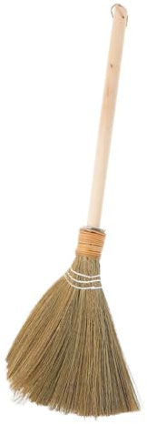 Yardenfun Escoba de Maíz con Mango de Madera Desmontable Escoba Artesanal para Limpieza Eficaz de Hogar Patio Garaje y Vestíbulo Polvo y Escombros