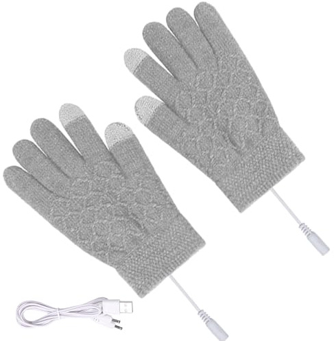 Gants Chauffants USB | Moufles électriques USB pour écran Tactile | Gants d'hiver Chauffants pour Hommes, Femmes, Enfants, Camping, Football, Moto, Travail, Course à Pied