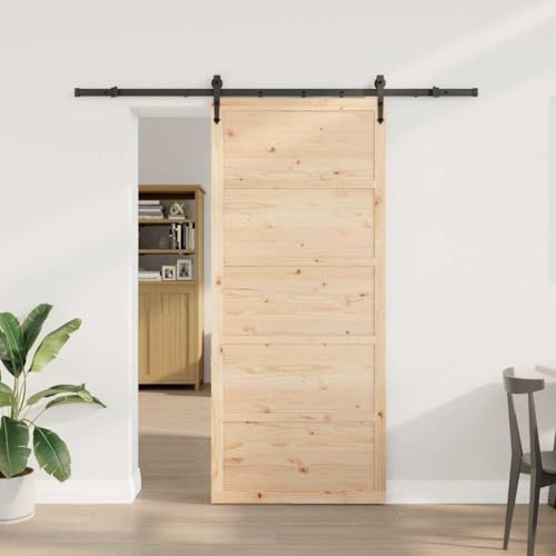 Falttür Vorratskammertür,Schiebetür Braun 90 x 208 cm Massivholz Kiefer,Falttür für Wohnzimmer,Schlafzimmer,Diele,Flur