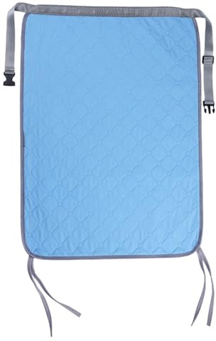 STDNERY wasserdichte Inkontinenzauflagen for Rollstühle, Waschbare, rutschfeste Rollstuhlsitzkissen Mit Verstellbarem Gurt, Wiederverwendbarer, Saugfähiger Sitzbezug 70 X 50 cm(Sky Blue)