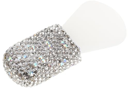 VICASKY Silikon Gesichtsmaskenpinsel mit Kurzem Griff Strass Applikator für Augenserum und Selbstgemacht Hautpflege Haarloser Make Up Pinsel für Empfindliche Haut