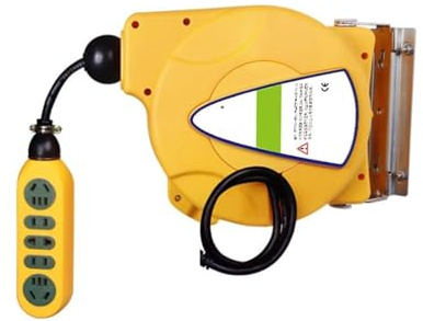 Avvolgicavo, Cavo Avvolgicavo 5M Di Alimentazione Con Avvolgimento Automatico Tubo Elettrico A Tamburo Telescopico 3000W Per Uso Domestico Cantiere Fabbrica Tubo da giardino