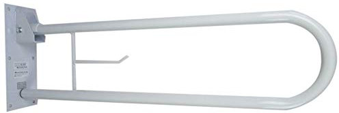 Mobiclinic®, Wandstützgriff wc, Arco, Europäische marke, Sicherheitsbügel für ältere und behinderte, Haltegriff klappgriff, Toilettenpapierhalter, Leichtgewicht, Weiß