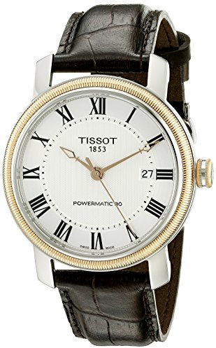 Tissot Herren-Armbanduhr 40mm Armband Leder Schweizer Automatik T0974072603300
