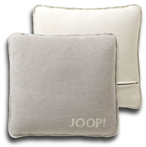 JOOP! Kissen UNI-DOUBLEFACE Kissenbezug Farbe Feder-Ecru Größe 50x50 cm