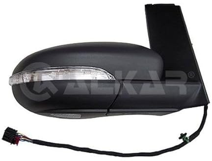 ALKAR 9024146 Außenspiegel Seitenspiegel Rechts Beheizbar Anklappbar Elektrisch mit Blinklicht Kompatibel mit VW TOURAN 1T3 für Linkslenker 5K0949102 1T1857508AA 1T1857508AC