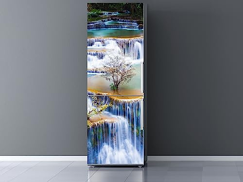 Oedim - Vinile per Frigorifero Cascate Huay Mae KHA min 185 x 70 cm - Adesivo Durevole ed Economico - Adesivo Decorativo di Design Elegante