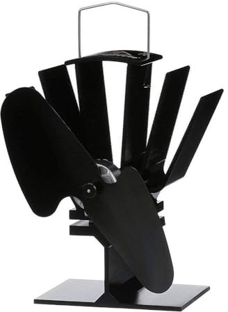 Ecofan Original Mini, 815CAXBX, Classic Styled, Heat Powered Wood Stove Fan, 85 CFM, Black 16.5cm Blade