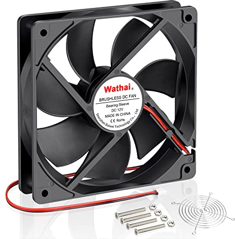 Wathai 120x120x25mm 120mm 12V 0.45A 2Pin DC Brushless Cooling Fan