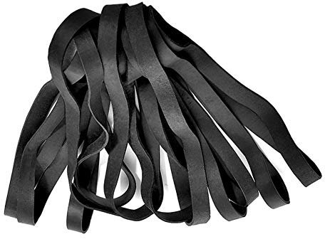 Rubber Bands, 35 Pcs Large Thick Elastic Rubber Bands Set 200mm*10mm Heavy Duty Trash Can Bands for Office Home School Bank Bank, Strong Durable Wide for Industrial, Cat Litter Box,File Folders Black