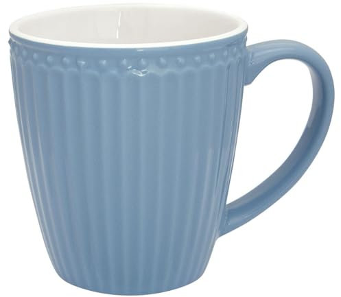 GreenGate - Becher, Tasse, Henkelbecher - Alice - Porzellan - Sky Blue - 400 ml
