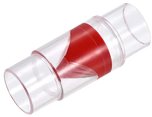 sourcing map Rückschlagventilen, 28mm Durchm. Einweg Inline Schlauchverbinder für Wassertankpumpe, Kunststoff rot durchscheinend