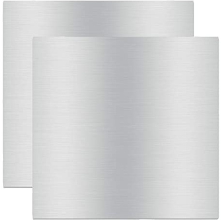 SENENQU 2 Piezas Chapa Aluminio 6061 de 300 x 300 x 3 mm, Placa de Aluminio con Película Protectora Doble Cara para Bricolaje, Modelismo, Industria y Talleres