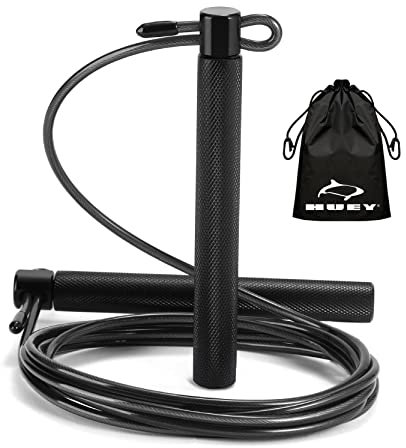 HUEY Sport-Springseil, Geschwindigkeit X, verstellbar für Boxen, Doppel-Doll-Fitness, Sport-Training, Fitnessstudio, Übung für Erwachsene, Kinder, Männer und Frauen